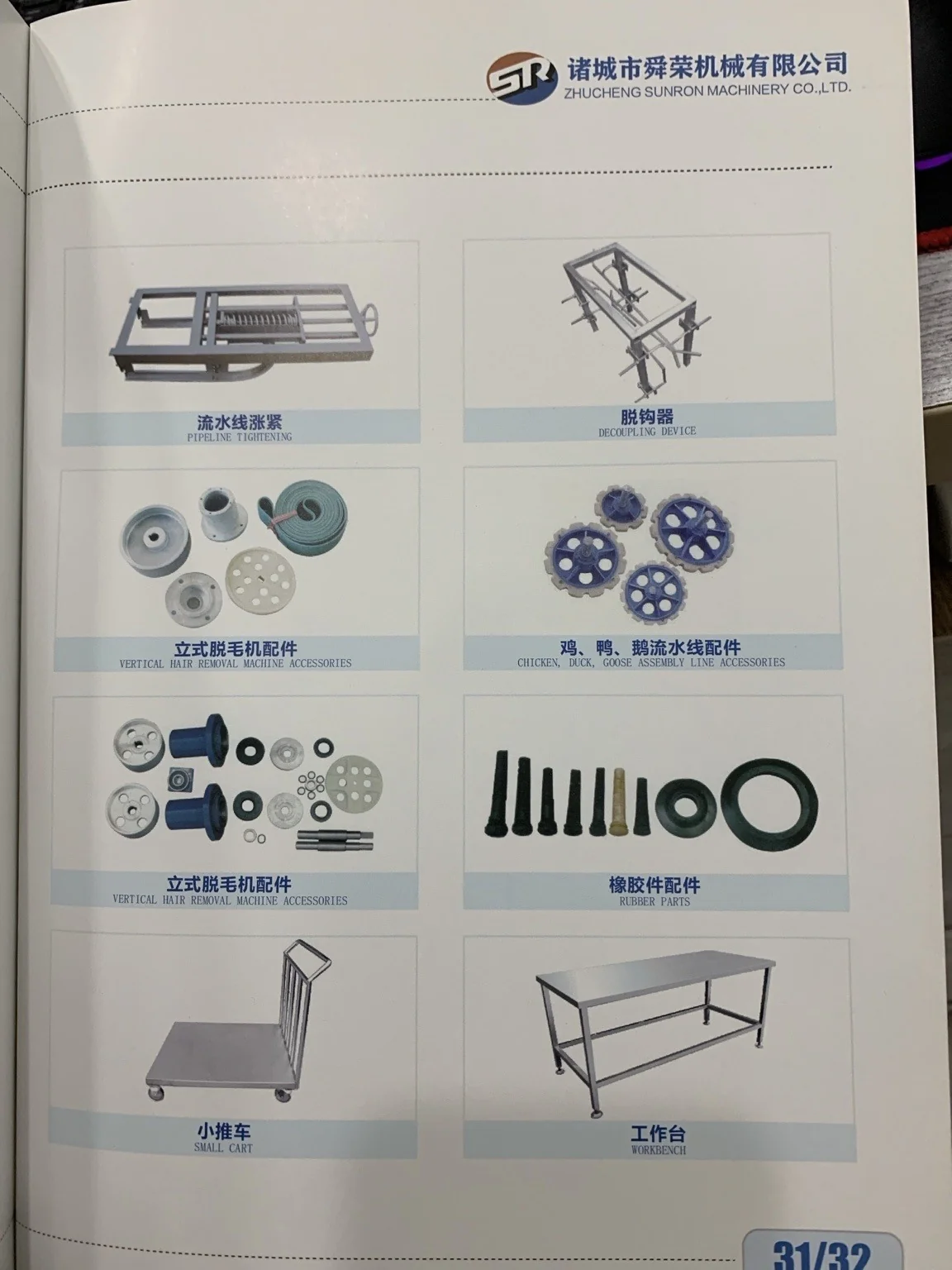 Plucker, gizzard peeler and rubber spare parts